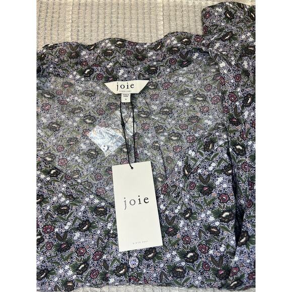Joie Talma Balloon Sleeve Sweetheart neck Top in Misty Lilac Multi, size S, NWT - Picture 14 of 14